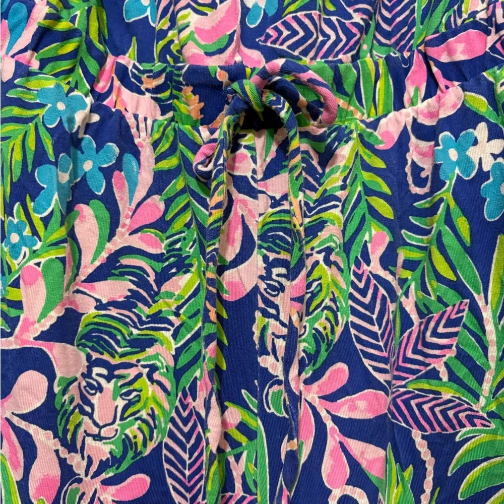 Lilly Pulitzer Strapless Rikki Tropical Floral Tiger Print Romper - Picture 6 of 11